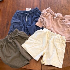 Kids Casual Shorts Set - Blue, Pink, Green, Cream